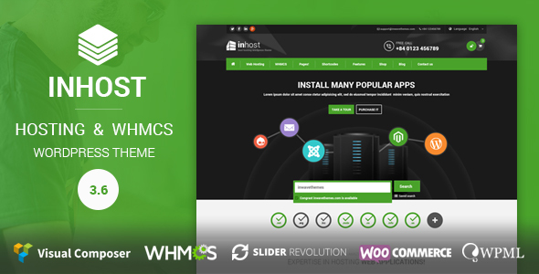 InHost – WHMCS Integration WordPress Theme