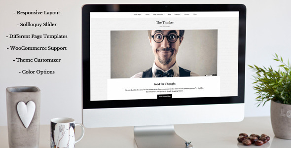 The Thinker – Simple Blogging WordPress Theme