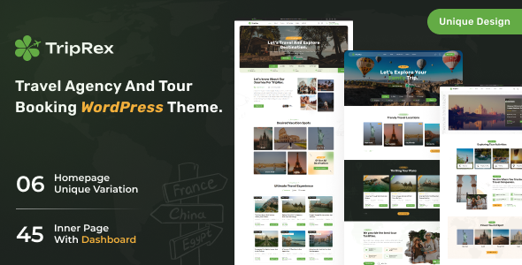 TripRex – Travel Agency and Tour Booking WordPress Theme