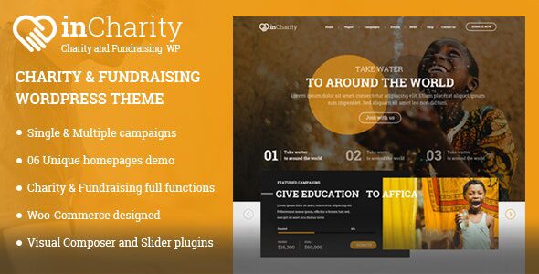 InCharity – Fundraising, Non-profit organization WordPress Theme