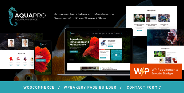 AquaPro – Aquarium & Fish Pet Shop WordPress Theme + Store