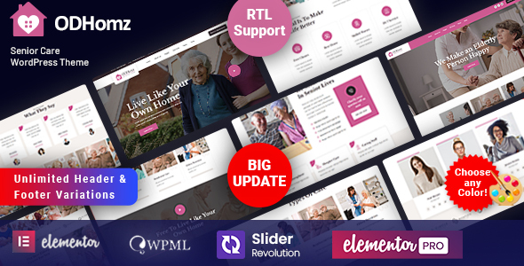 Odhomz – Elderly WordPress Theme