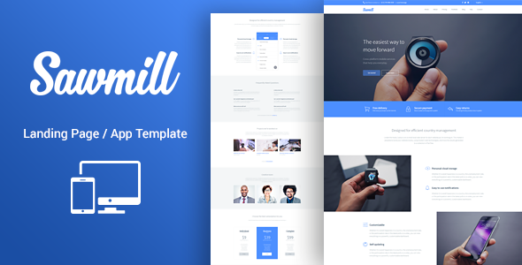 Sawmill – Onepage Product Landing WordPress Theme
