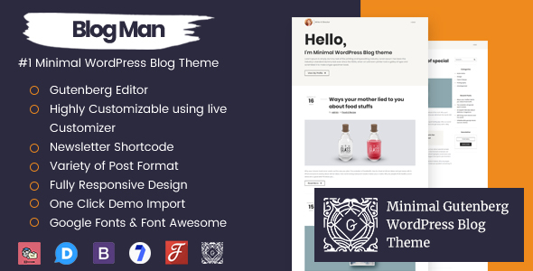 Blogman – Personal Minimal WordPress Blog Theme