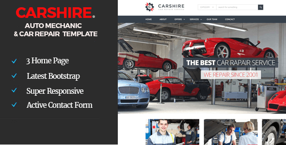 Car Shire — Auto Mechanic & Car Repair  Template