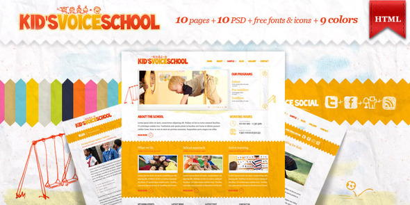 Kids Voice School – HTML Template