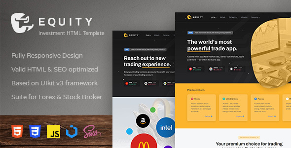 Equity – Investment and Forex HTML Template
