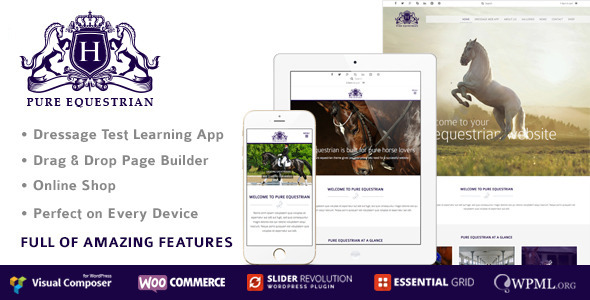 Pure Equestrian – Horse And Stable Yard Management WordPress Theme