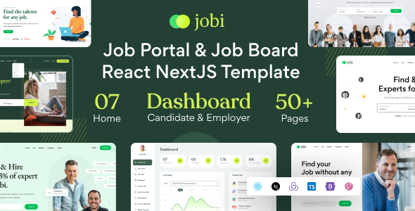 Jobi – Job Portal & Job Board React NextJS Template