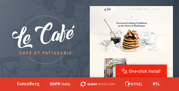 Le Cafe – Bakery, Bistro & Restaurant WordPress Theme