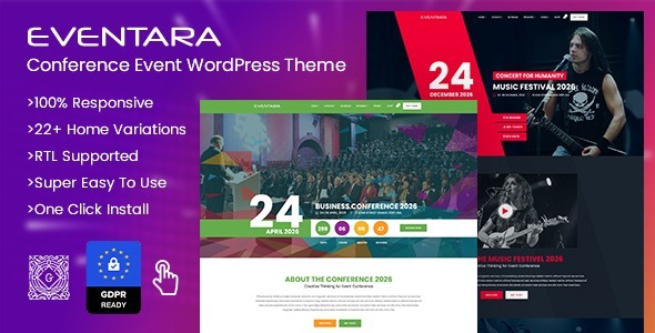 Eventara – Conference Event WordPress Theme