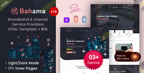 Bahama – Broadband & Internet Service Providers Bootstrap 5 Template