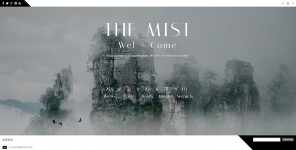 The Mist — Responsive Coming Soon Page