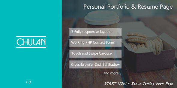 Chulan –  Personal Portfolio & Resume Page