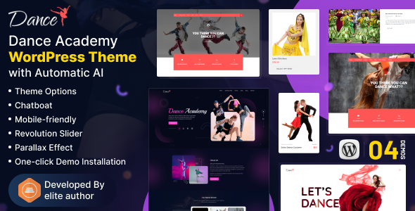 Dance Studio WordPress Theme  – Dance  Studio