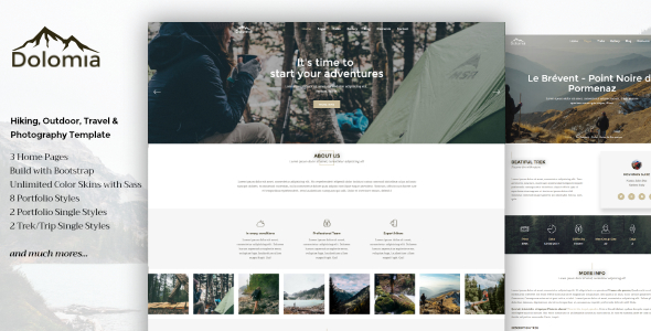 Dolomia – Hiking, Outdoor, Mountain Guide HTML Template