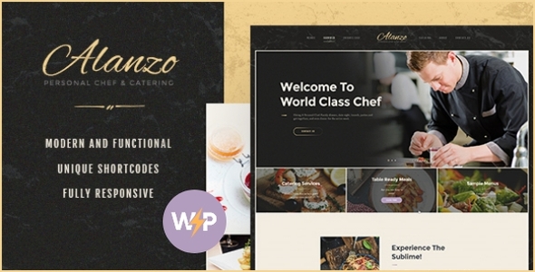 Alanzo – Chef & Event Catering WordPress Theme