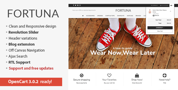 Fortuna – Elegant and responsive OpenCart theme