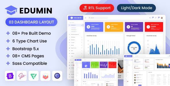 EduMin – Education Admin Dashboard Template