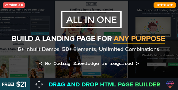 Multipurpose Landing Page Template – All in One