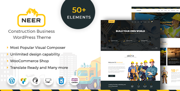 Neer – Construction Business WordPress Theme