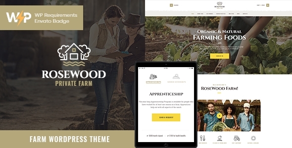 Rosewood – Organic Farming Agriculture Farm WordPress Theme