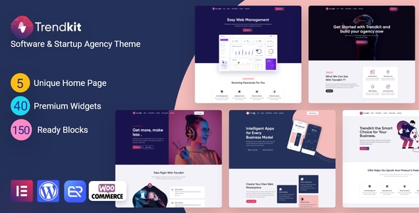Trendkit –  Saas & Software Service WordPress Theme