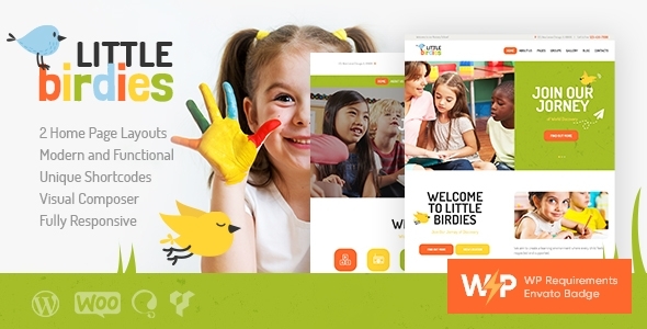 Little Birdies – Children Kindergarten WordPress Theme