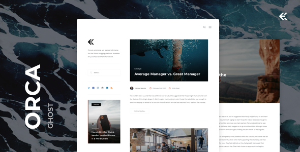 Orca – Responsive Ghost Theme