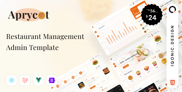 Aprycot – Restaurant Management Admin Template (HTML & React)