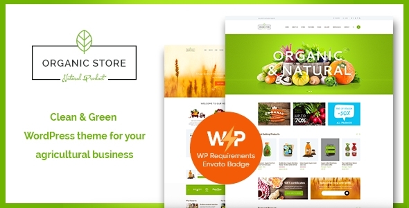 Organic Store – Eco Products Shop WordPress Theme + RTL