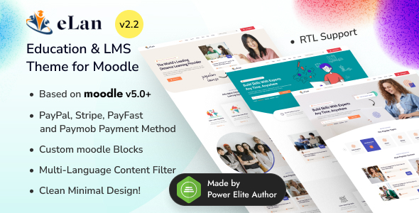 eLan – Moodle 5 Education LMS Premium Theme