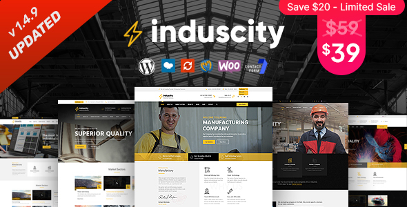 Induscity – Factory and Manufacturing WordPress Theme