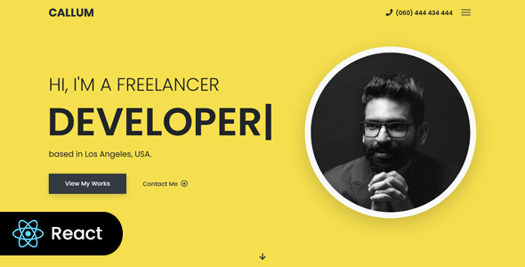 Callum – Personal Portfolio React Template