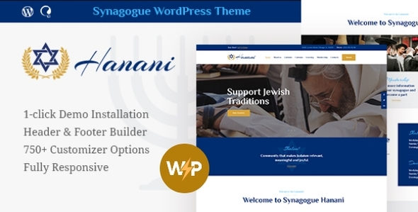 Hanani – Synagogue, Church & Jewish Temple WordPress Theme + RTL