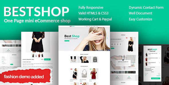 Bestshop – One Page Mini eCommerce Shop Templates