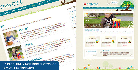 Child Care Creative – 11 page HTML
