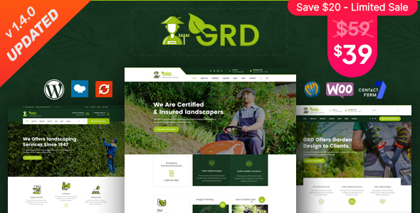 GRD – Gardening and Landscaping WordPress Theme