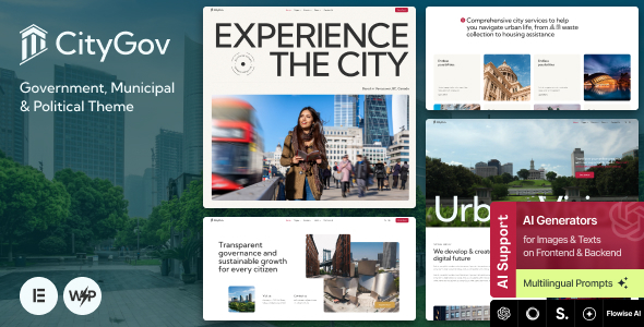 CityGov – City Council Government & Municipal WordPress Theme