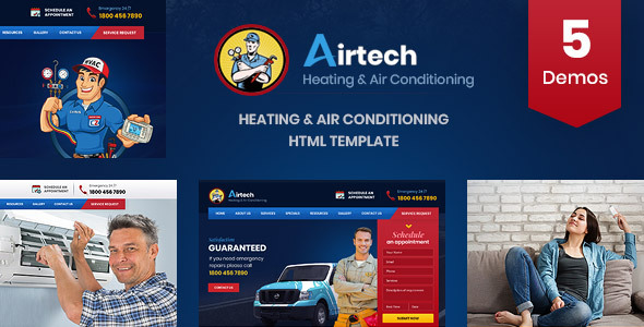 Airtech – HVAC Repairing HTML Template