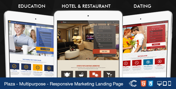 Plaza – Education – Hotel – Dating Landing