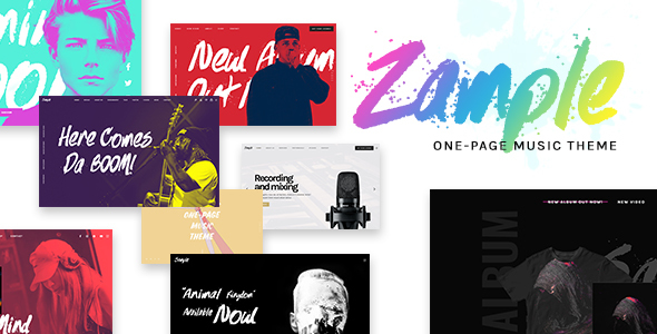 Zample – A Fresh One-Page Music WordPress Theme