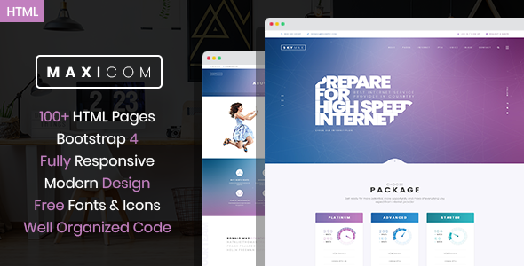 Maxicom – Internet Company HTML Template