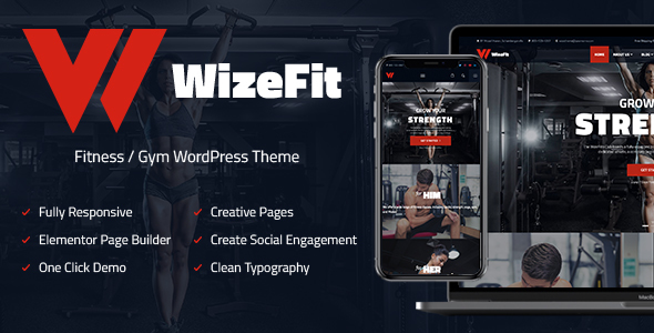 WizeFit – Fitness and Gym WordPress Theme
