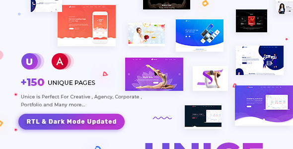 Unice – Multipurpose Angular 22 Template for SaaS, Startup & Agency