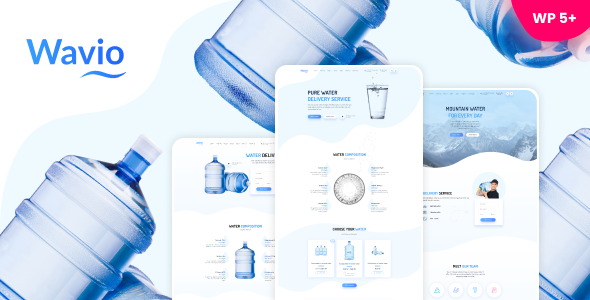 Wavio – Water Delivery & Aqua Filters WordPress Theme