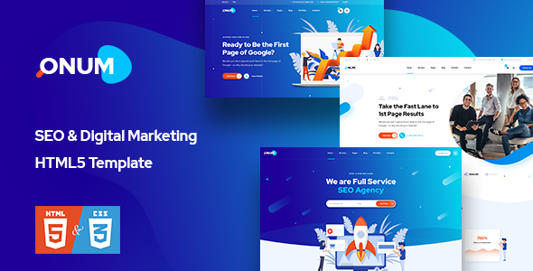Onum – SEO & Marketing HTML5 Template