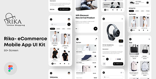 Rika – eCommerce Mobile App UI Kit For Figma