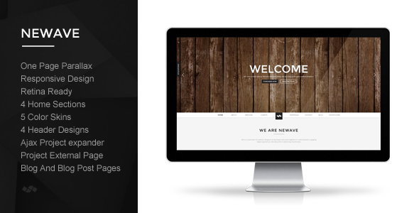 Newave – Responsive One Page Parallax HTML Template