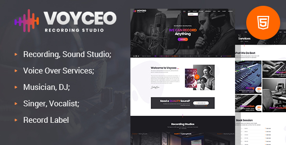 Voyceo – Recording Studio HTML Template